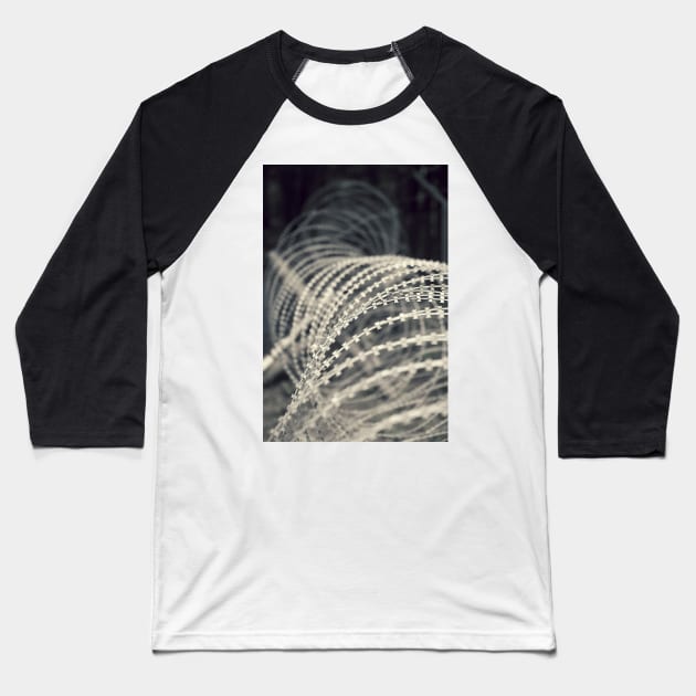 Barb wire Baseball T-Shirt by ernstc